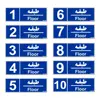 تابلو نشانگر مستر راد طرح شماره طبقه واحد 1 تا 10 کد THB005 بسته 10 عددی
