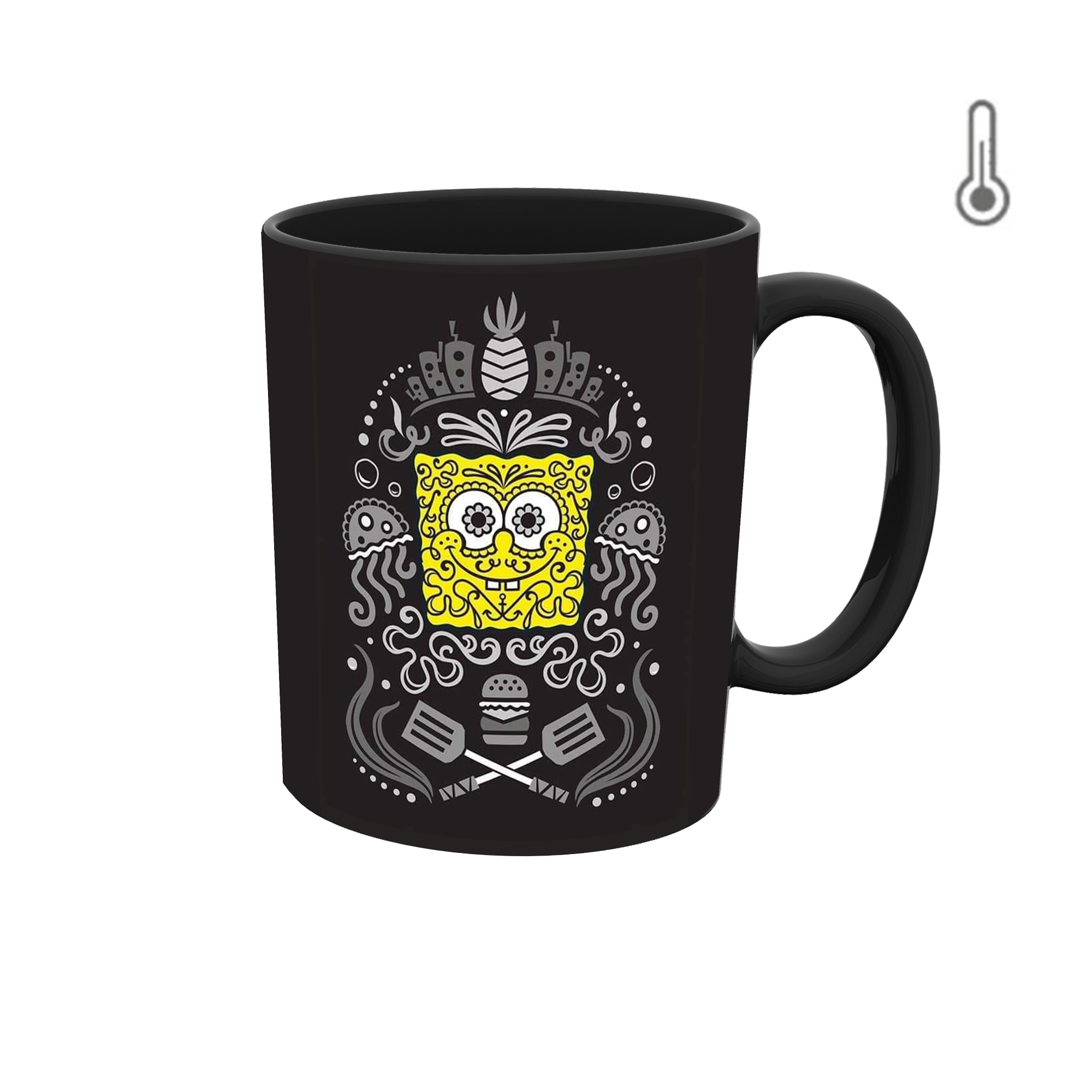 ماگ حرارتی طرح گرافیکی باب اسفنجی 