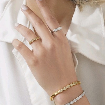 ست دستبند النگویی با انگشتر