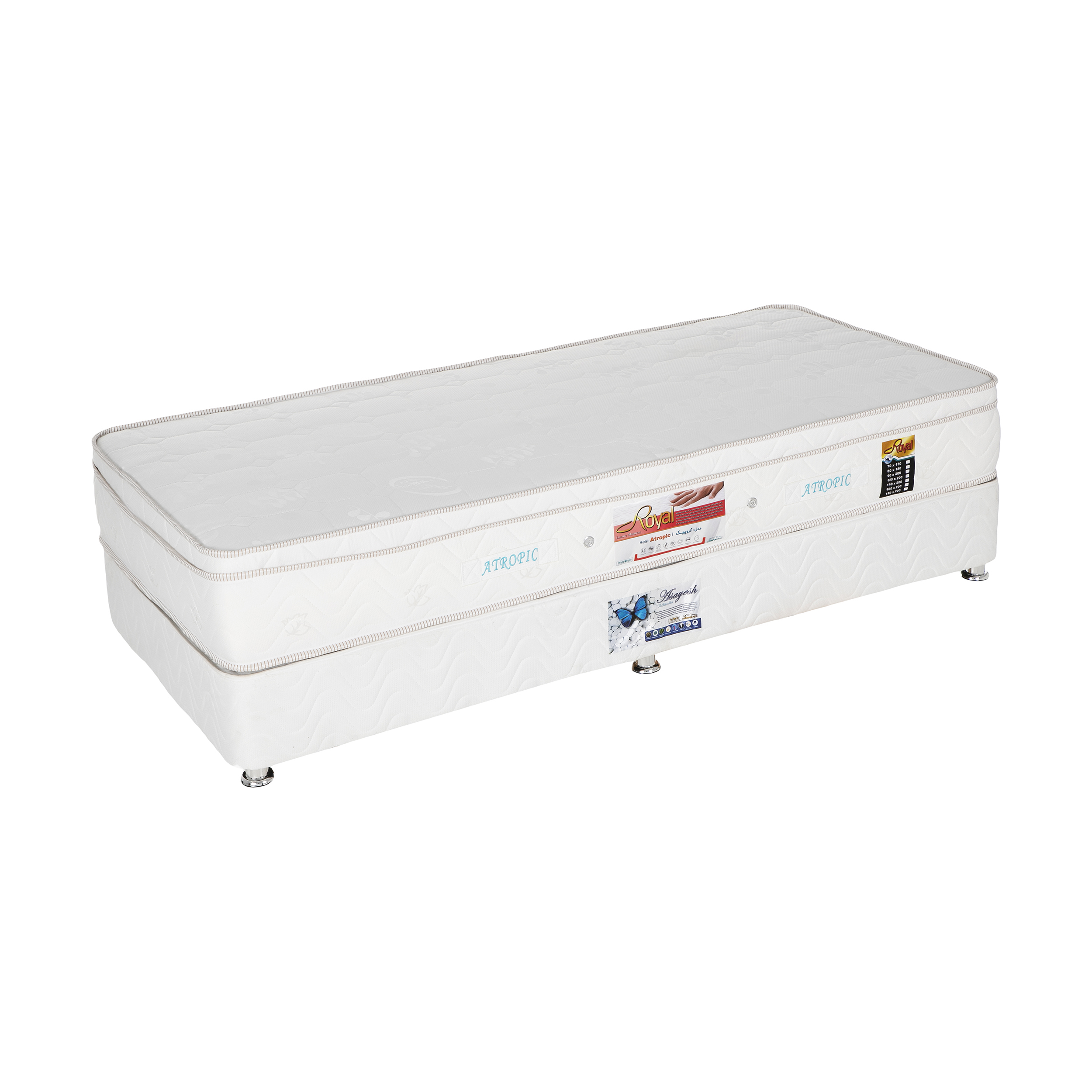 تخت خواب یک نفره آسایش مدل DMB142 سایز 200 × 90 سانتی‌ متر 