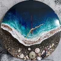 ساعت رزینی طرح دریا