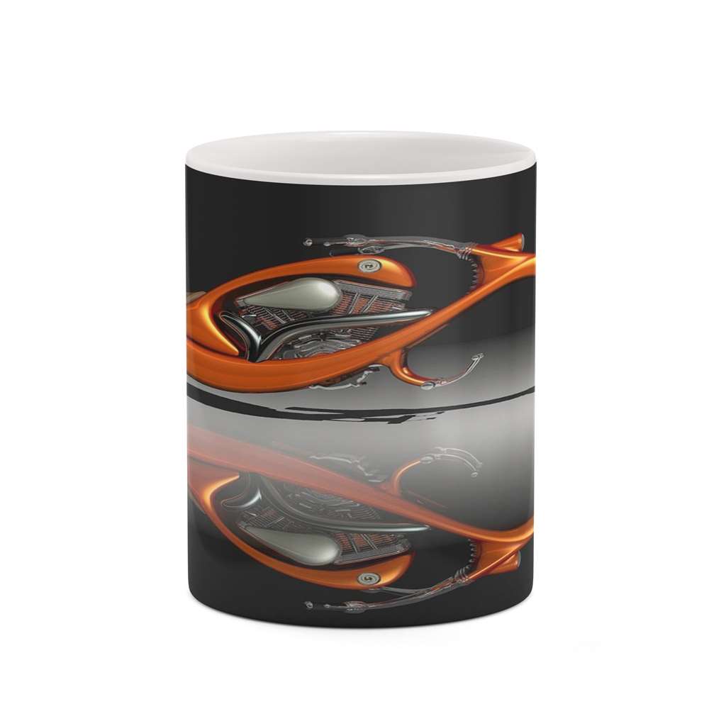 ماگ کاکتی طرح زمینه مشکی فانتزی مدل mgh19140