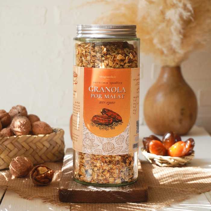 گرانولا خرما، گردو و کنجد 550 گرمی