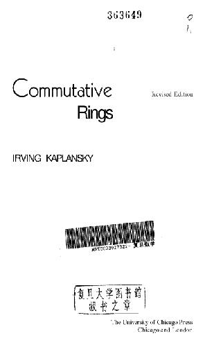 خرید و دانلود نسخه کامل کتاب Commutative rings [bad OCR]