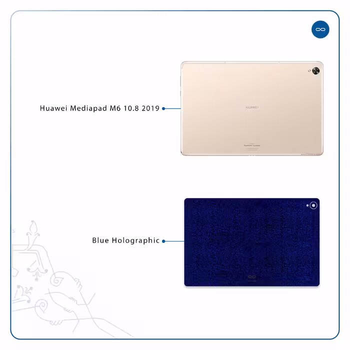 برچسب پوششی ماهوت مدل Blue-Holographic مناسب برای تبلت هوآوی Mediapad M6 10.8 2019