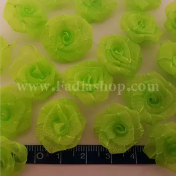 گل پفکی حریر کوچک سبز فسفری