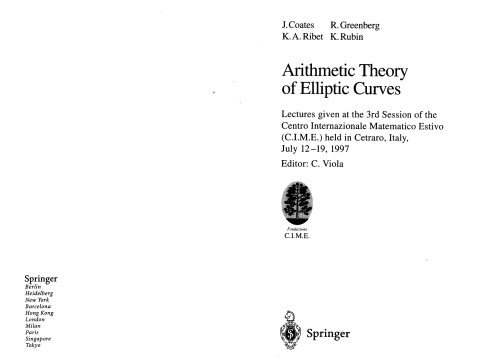 خرید و دانلود نسخه کامل کتاب Arithmetic Theory of Elliptic Curves