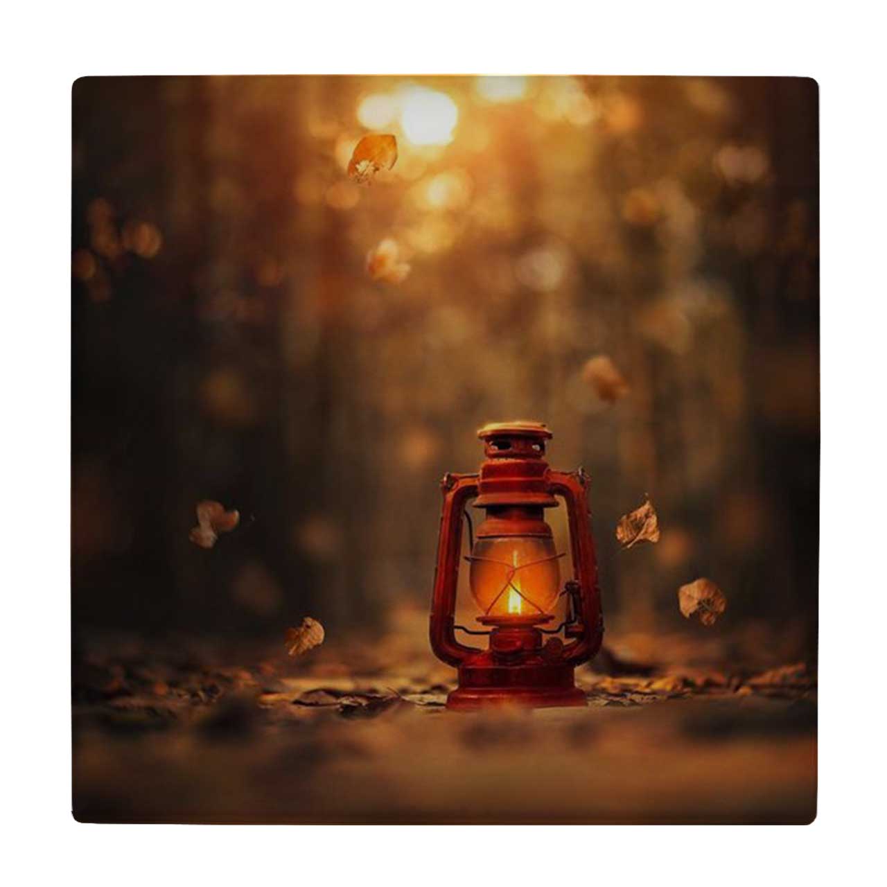  کاشی طرح فانوس در جنگل پاییزی کد wk3376