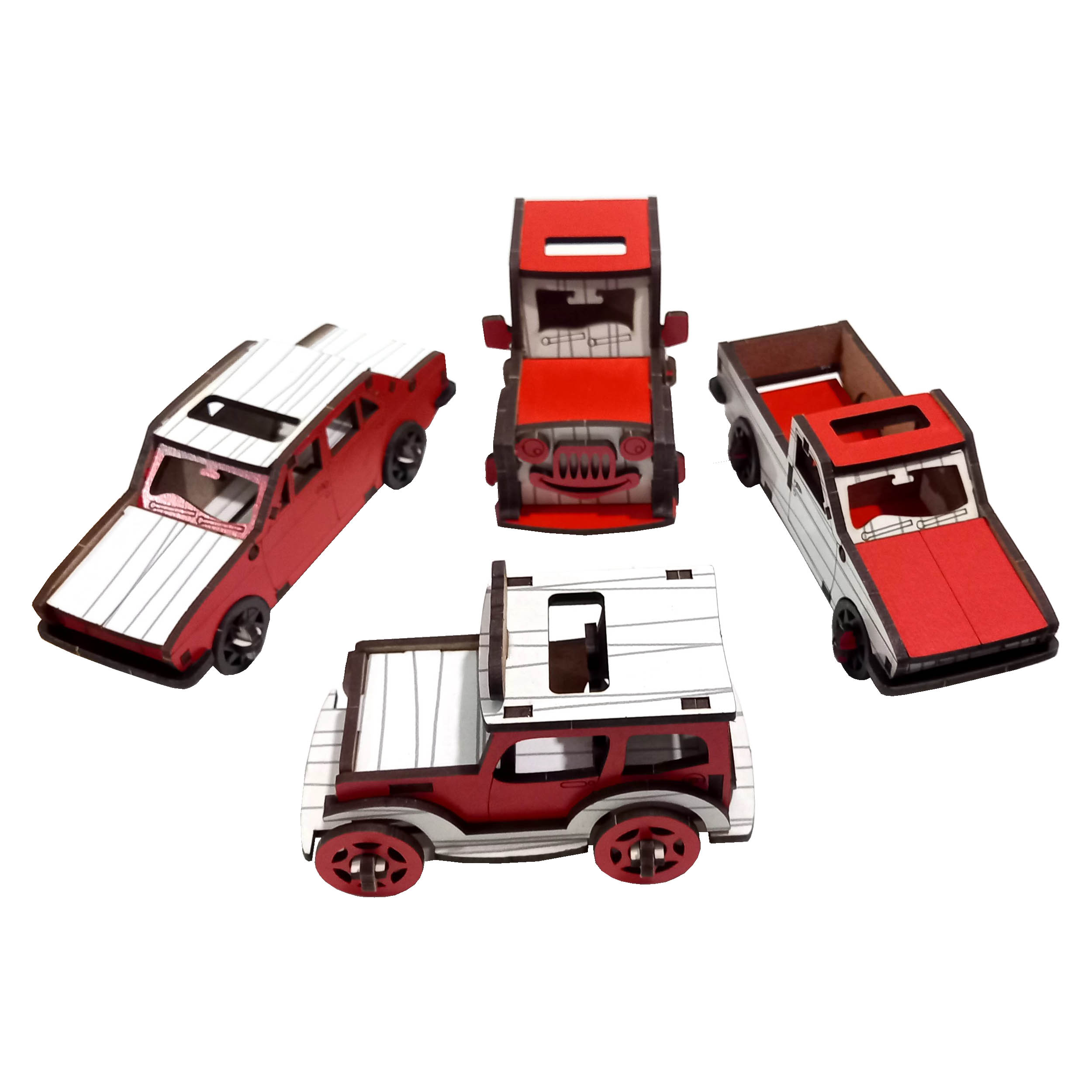 دکوری مدل ماشین ها PVTKH مجموعه 4 عددی