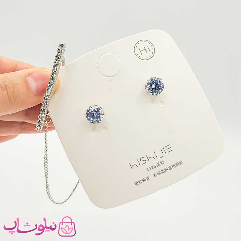 گوشواره دخترانه نامتقارن آویزدار