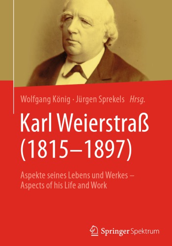 خرید و دانلود نسخه کامل کتاب Karl Weierstraß (1815-1897)
