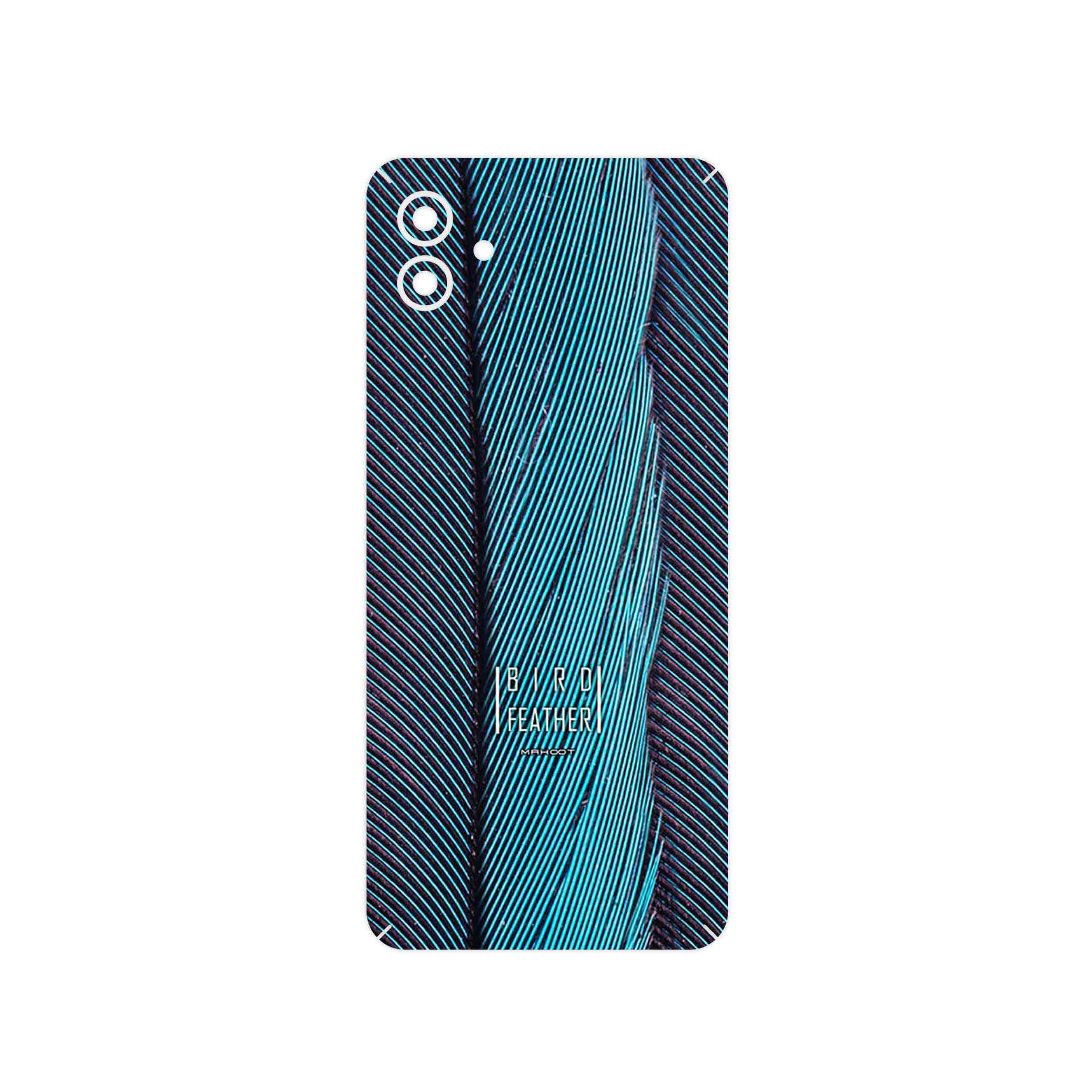برچسب پوششی ماهوت مدل Turquoise feathers مناسب برای گوشی موبایل سامسونگ Galaxy A04