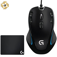 ماوس لاجیتک مدل Gear Up Bundle G300s به همراه ماوس پد مدل G240
