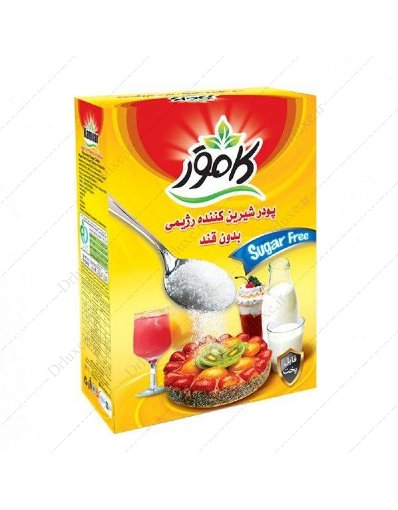 شیرین کننده کامور، پودر شیرین کننده بدون قند کامور 200 گرمی
