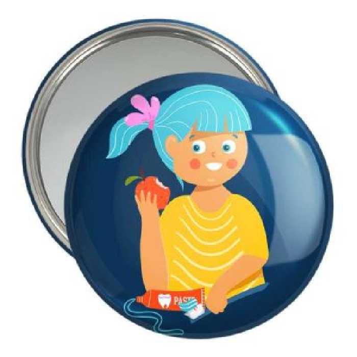 آینه جیبی خندالو مدل دندان و دندانپزشکی کودکانه کد 27781