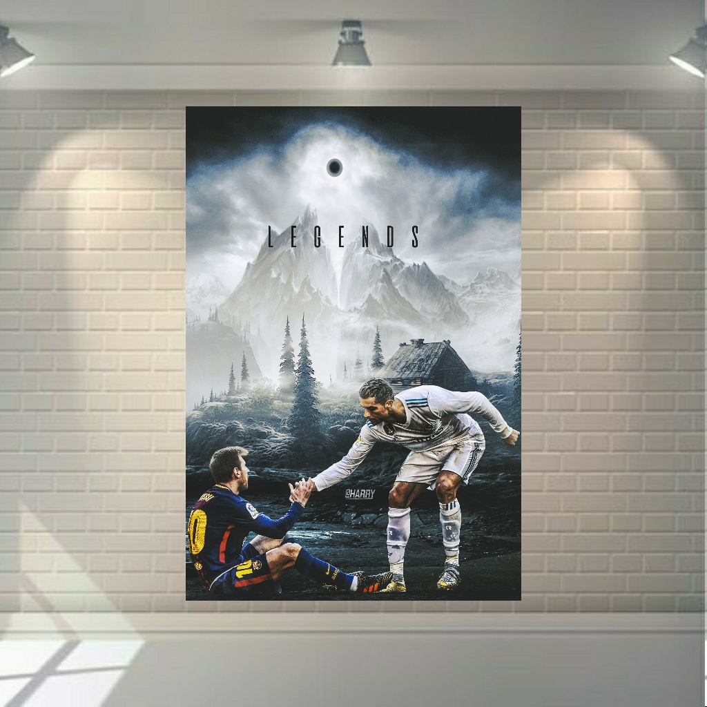 تابلو بوم طرح ورزشی مدل مسی و رونالدو کد PB375