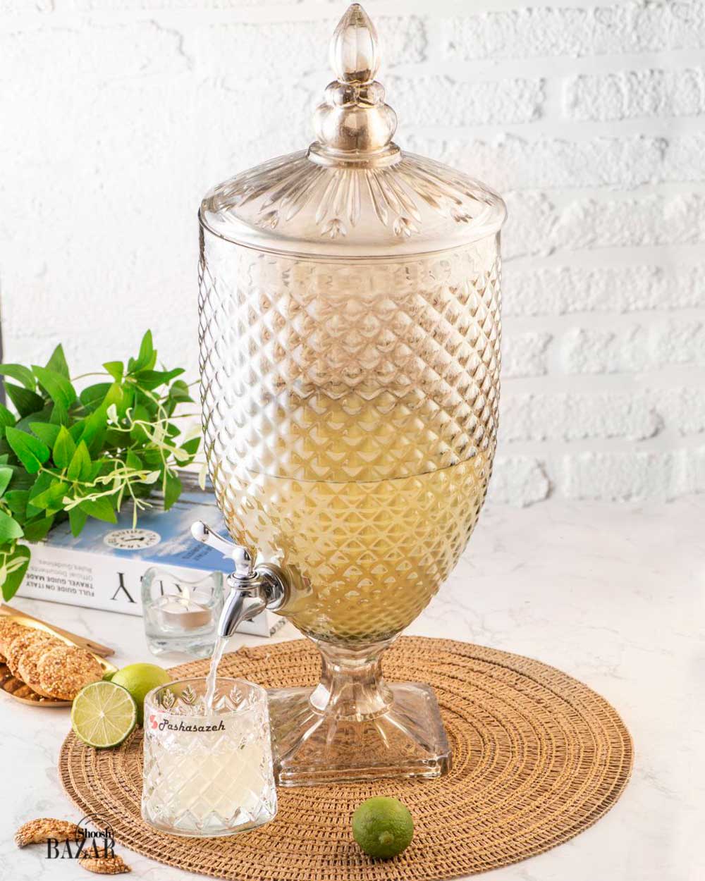 کلمن شیشه ای شامپاینی 5.5 لیتر پاشاسازه مدل جنریشن کد 43080