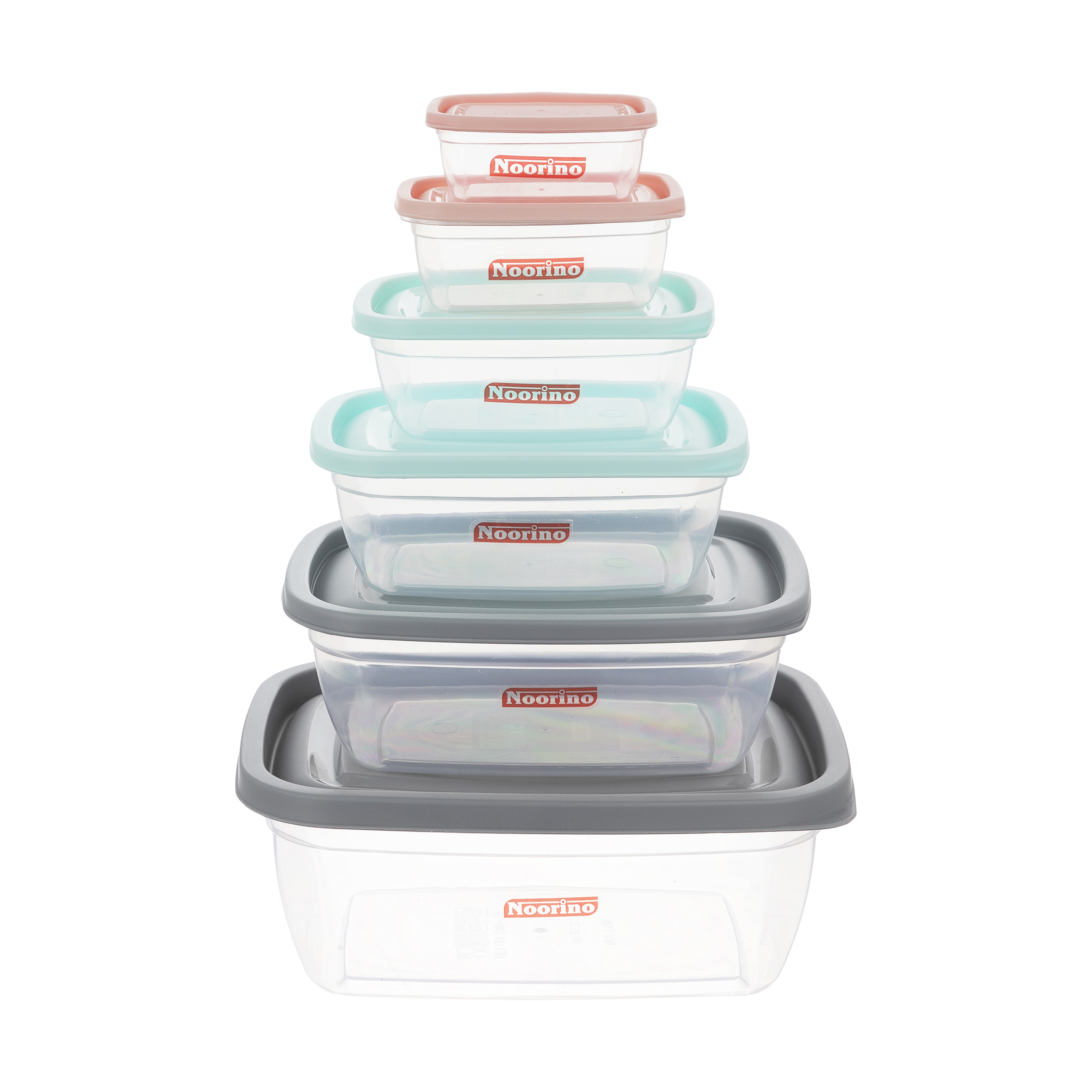 ظرف نگهدارنده نورینو مدل الوان مجموعه 6 عددی