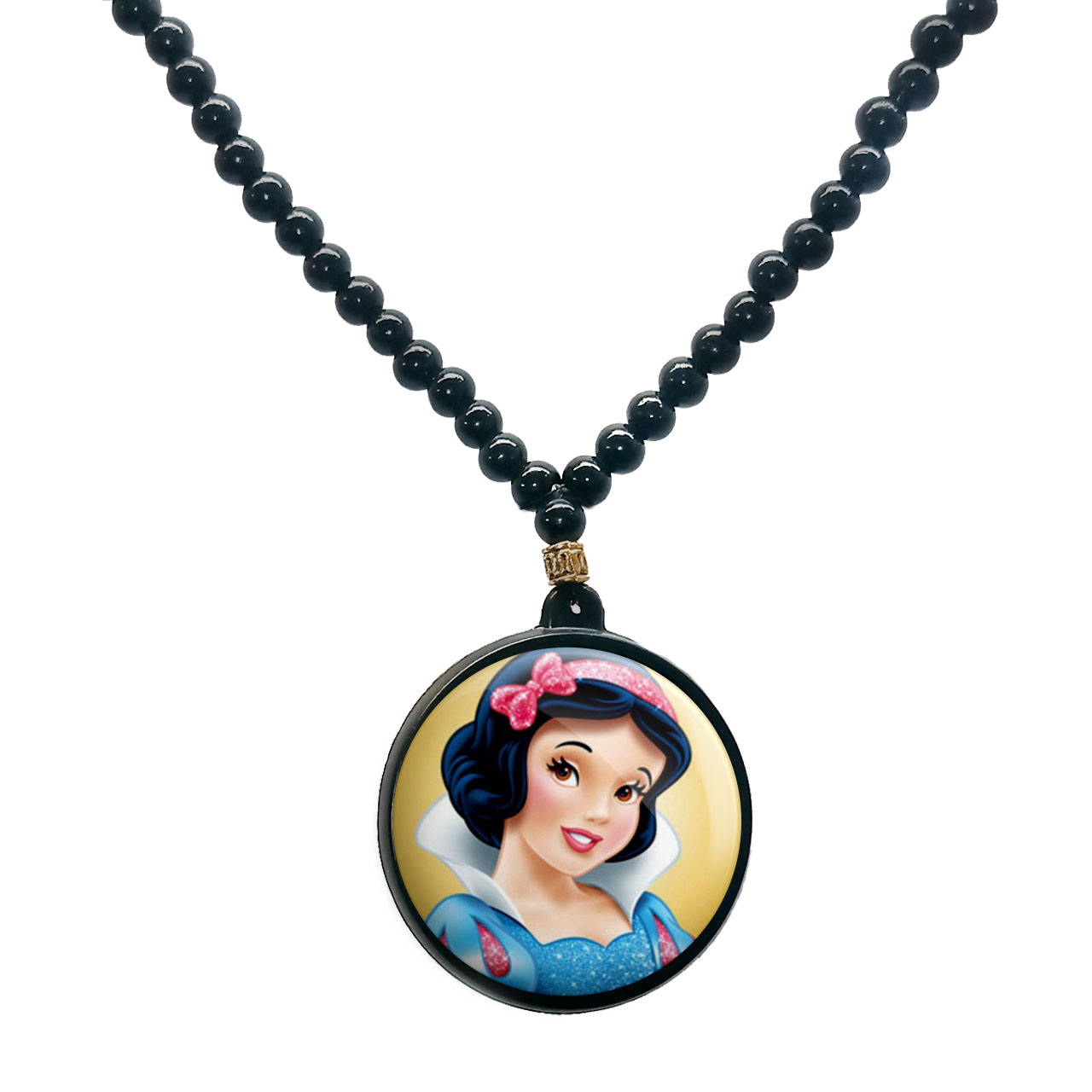 گردنبند پرمانه طرح پرنسس ها کد pmd.239 مدل دو طرفه