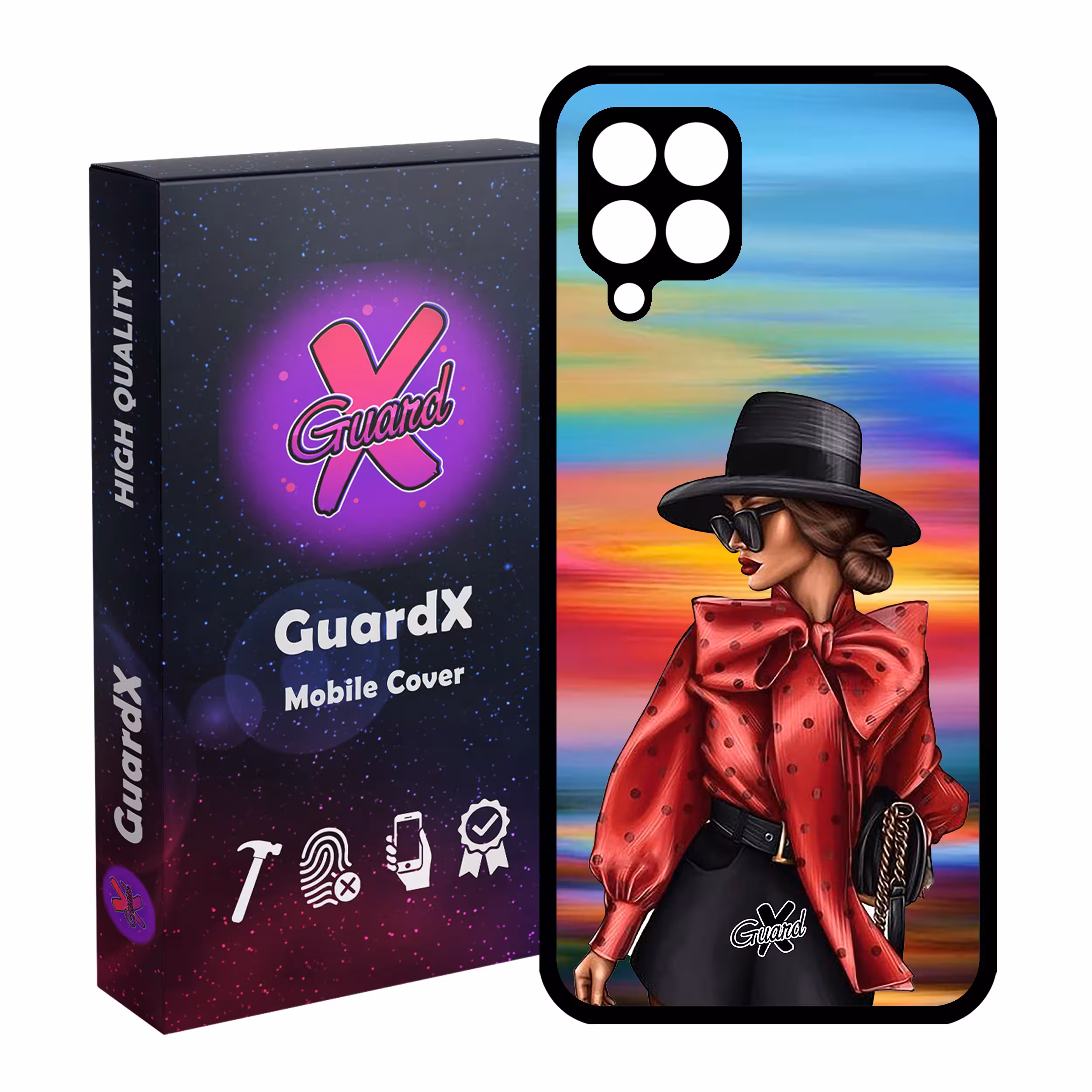کاور گارد ایکس طرح Girl مدل Glass10086 مناسب برای گوشی موبایل سامسونگ Galaxy A12