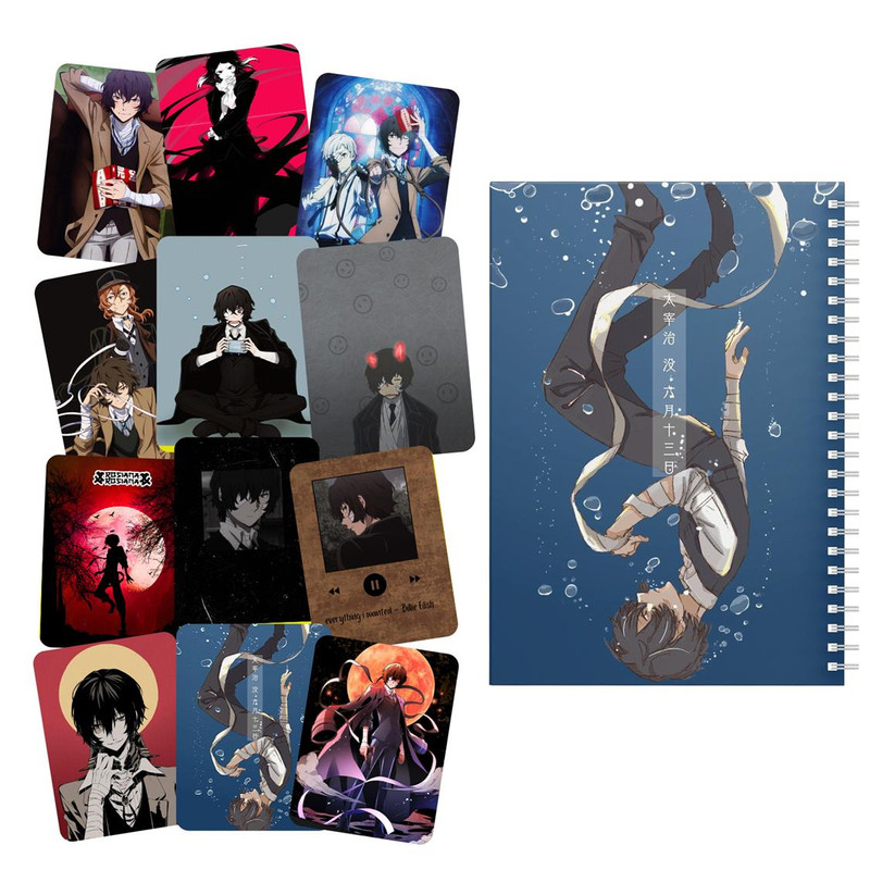  دفتر مشق باژیکان طرح انیمه سگ های ولگرد بانگو کد 20212132 به همراه استیکر لپ تاپ مجموعه 12 عددی