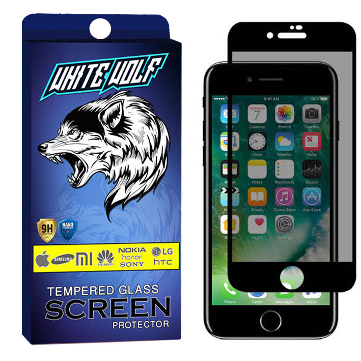 محافظ صفحه نمایش حریم شخصی وایت ولف مدل WGP مناسب برای گوشی موبایل اپل iPhone 7 Plus | کالا برتری