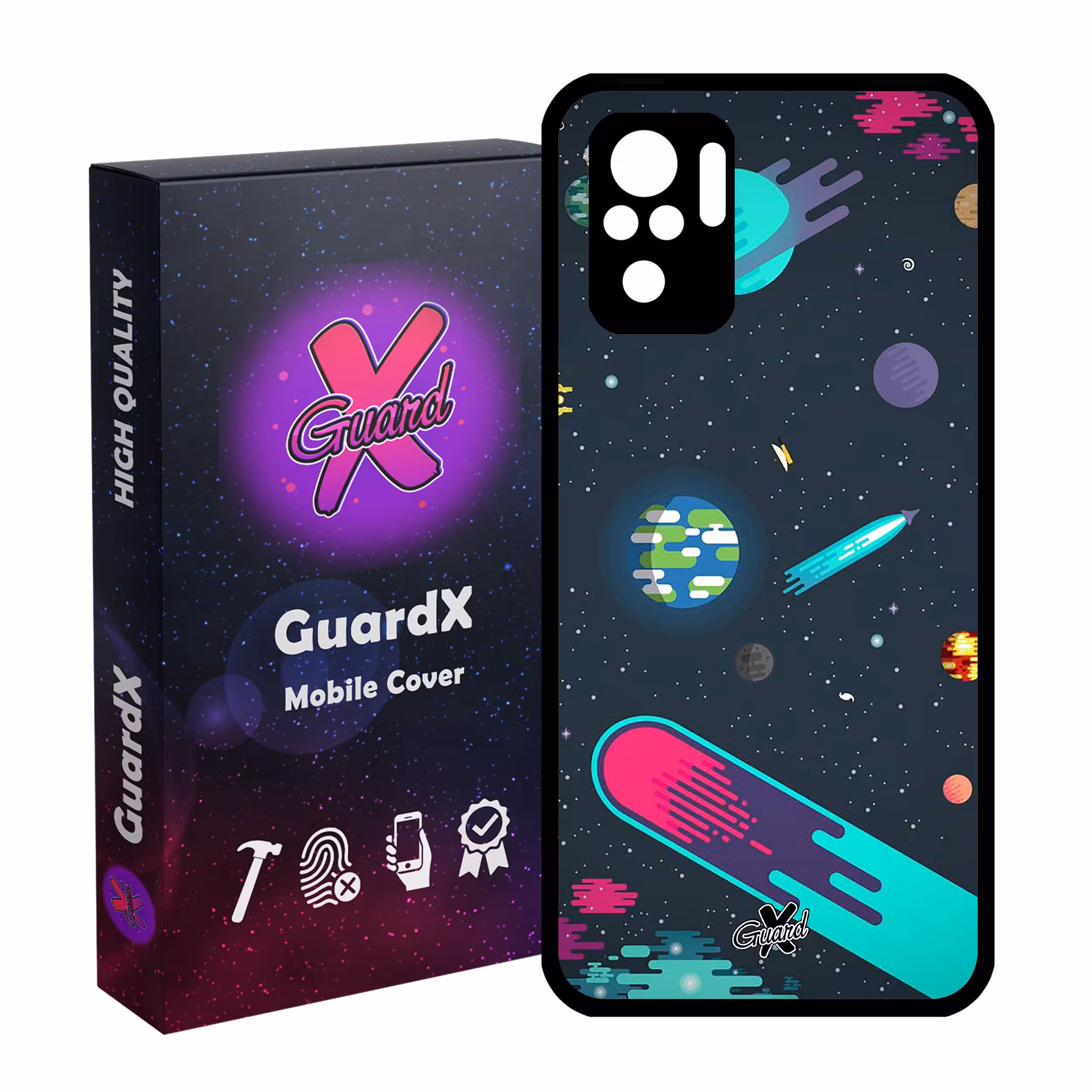 کاور گارد ایکس طرح Galaxy مدل Glass10073 مناسب برای گوشی موبایل شیائومی Redmi Note 10 4G / Note 10S