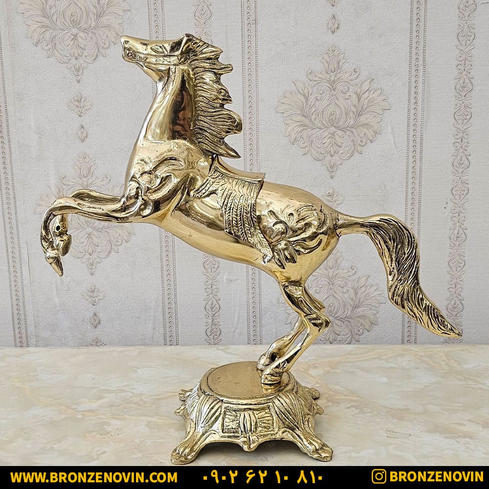 مجسمه برنزی مدل اسب ایستاده کد 2633
