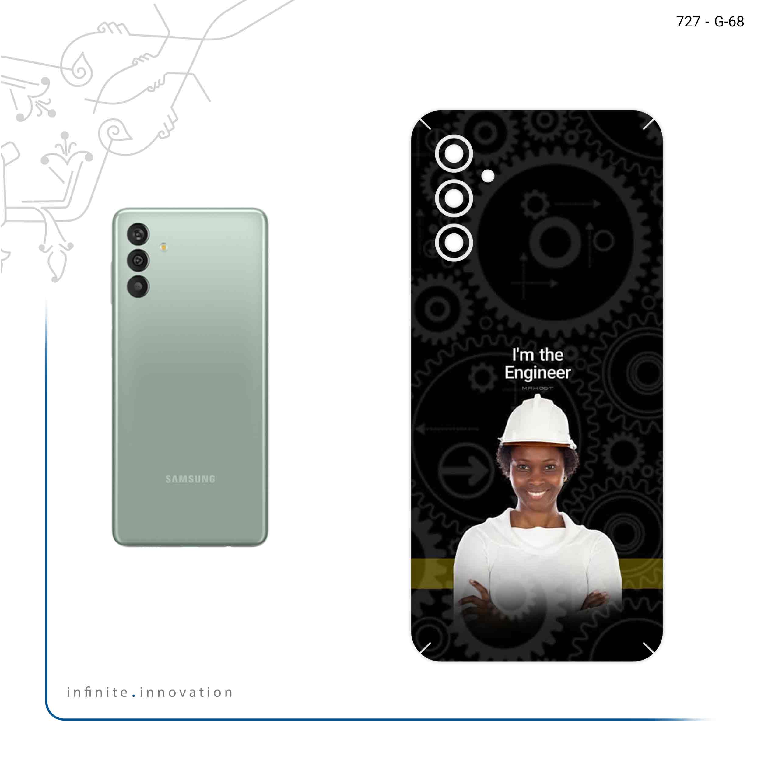 برچسب پوششی ماهوت مدل Engineer مناسب برای گوشی موبایل سامسونگ Galaxy M13 (India)