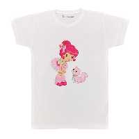 تی شرت بچگانه پرمانه طرح دختر توت فرنگی کد pmt.5172