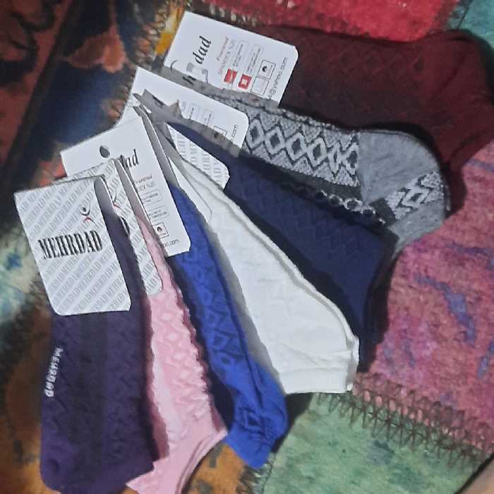 جوراب طرح حصیری درجه 1مچی نخی وخنک ولطیف ضد حساسیت با رنگ بندی زیبا