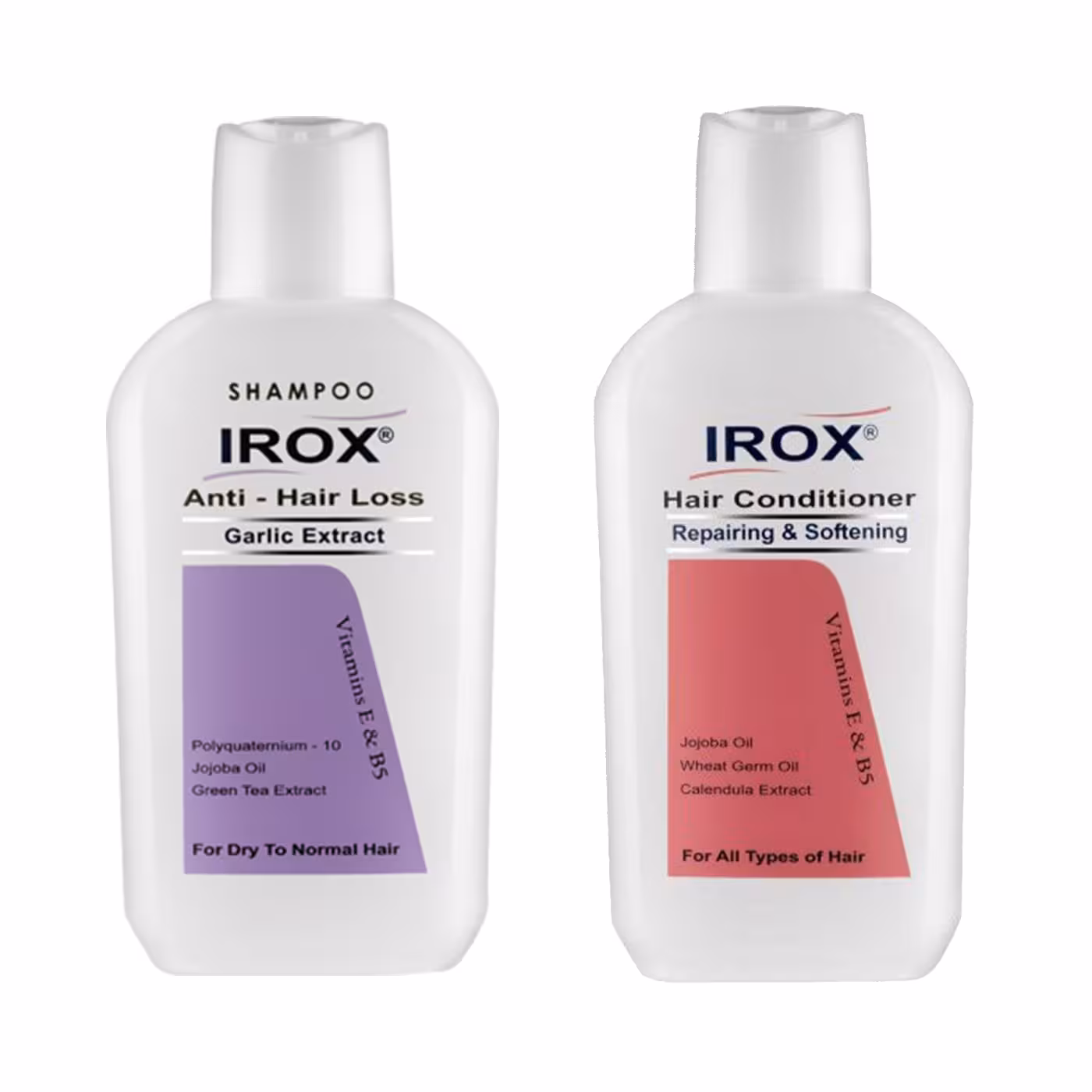 شامپو ضد ریزش مو ایروکس مدل سیر حجم 200 میلی لیتر به همراه نرم کننده مو حجم 200 میلی لیتر