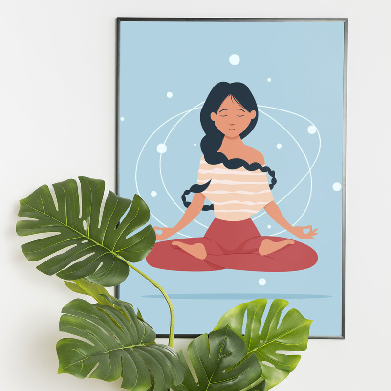 تابلو مدل یوگا yoga03 | دنیای قاب