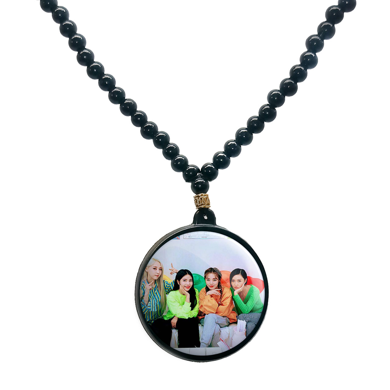 گردنبند پرمانه طرح mamamoo کد pmd.13484 مدل دو طرفه