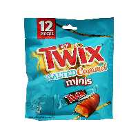 شکلات مغزدار کارامل نمکی 12 عدد مینی توییکس - twix