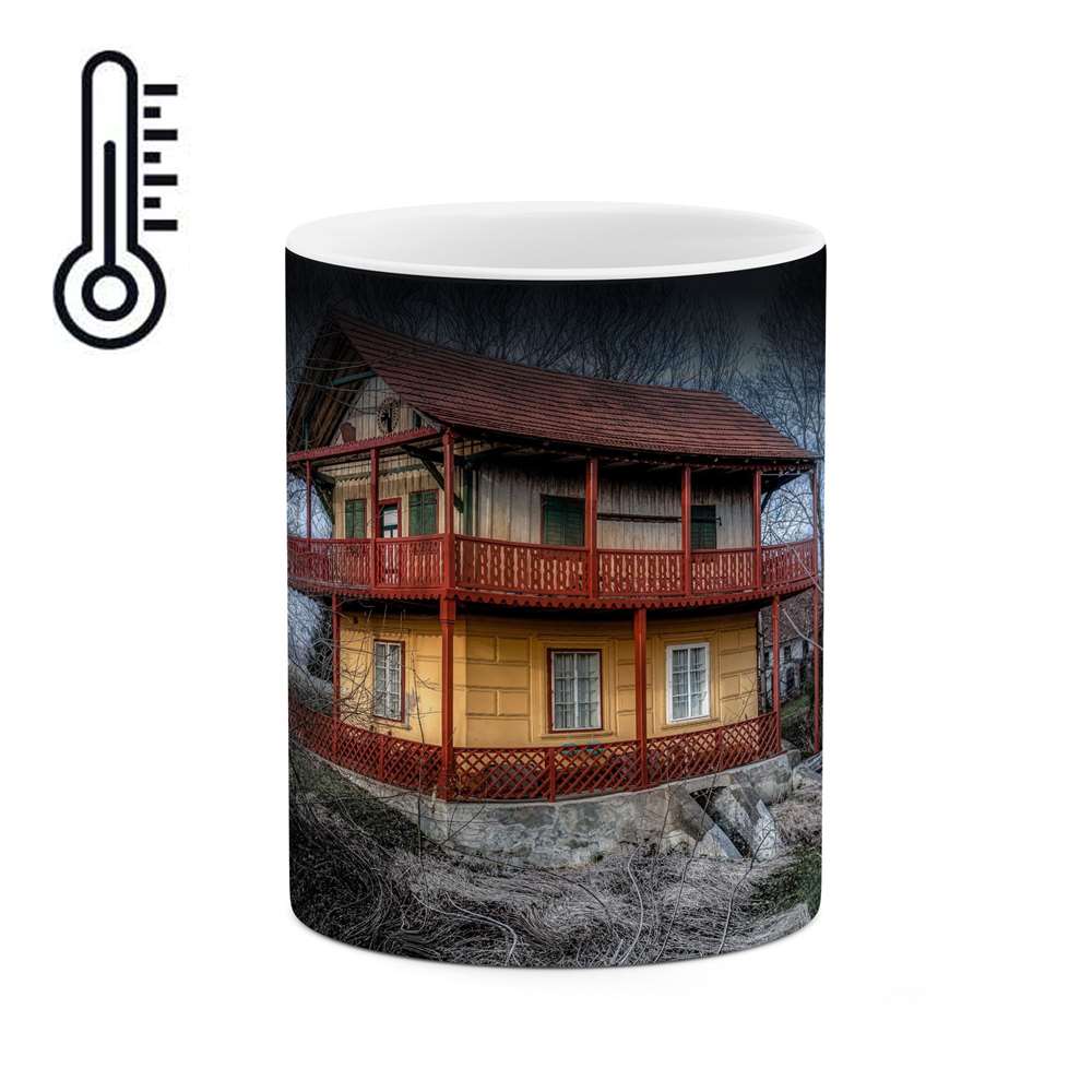 ماگ حرارتی کاکتی طرح خانه ویلایی مدل mgh16228