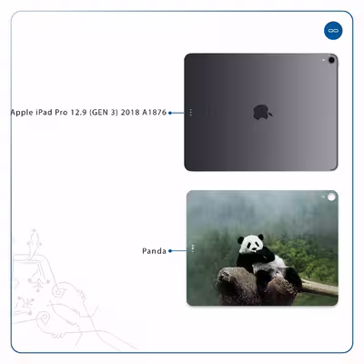 برچسب پوششی ماهوت مدل Panda مناسب برای تبلت اپل iPad Pro 12.9 (GEN 3) 2018 A1876