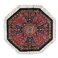 زیرتلفنی فرش دستبافت مدل هندسی کد YM. 261