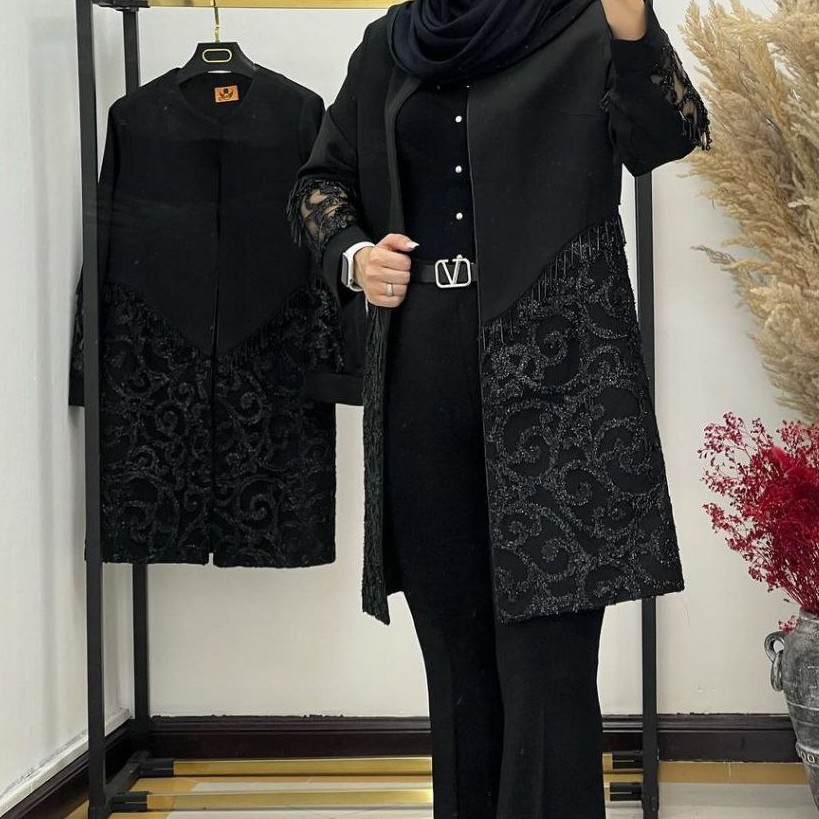 مانتو زنانه . مانتو مجلسی . مانتو مشکی  