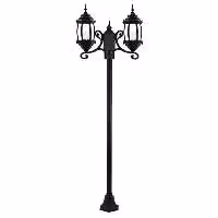 چراغ حیاطی ایستاده دو شاخه شفق با طول 2.6 متر مدل سورنا کد 2619