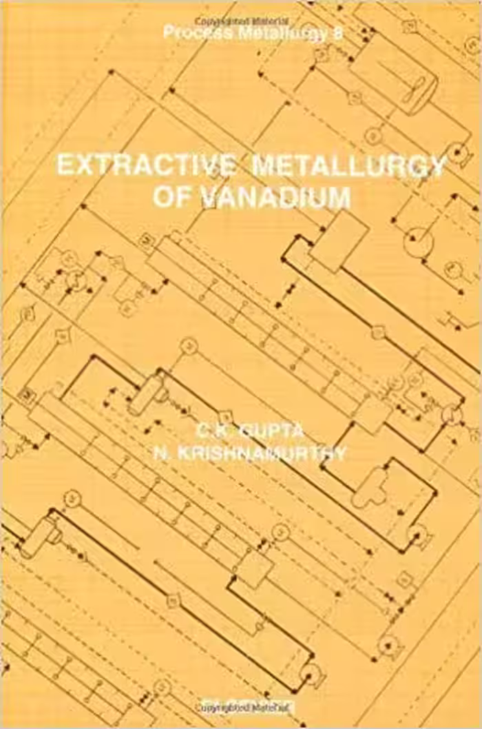 خرید و دانلود نسخه کامل کتاب Extractive Metallurgy of Vanadium (Process Metallurgy)