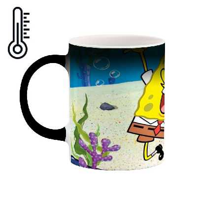 ماگ حرارتی طرح باب اسفنجی و پاتریک مدل mgph14290