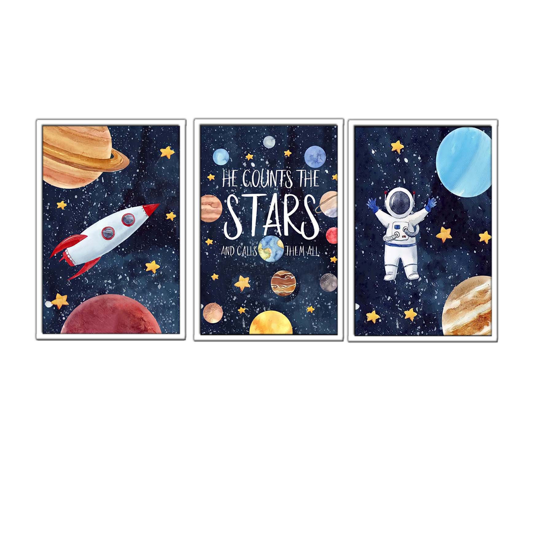 تابلو کودک  مدل فضا و سیاره کد 571 مجموعه سه عددی
