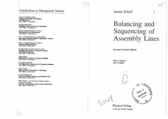 خرید و دانلود نسخه کامل کتاب Balancing and Sequencing of Assembly Lines