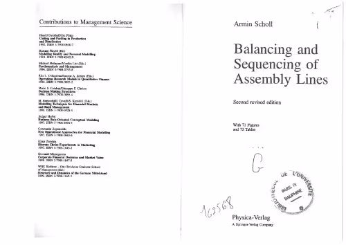 خرید و دانلود نسخه کامل کتاب Balancing and Sequencing of Assembly Lines