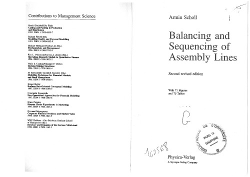 خرید و دانلود نسخه کامل کتاب Balancing and Sequencing of Assembly Lines