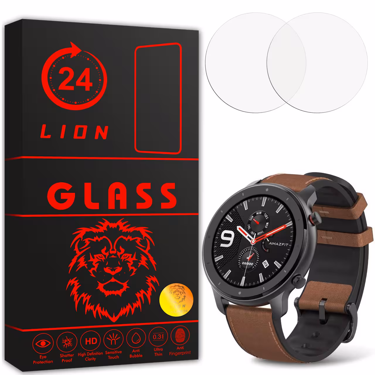 محافظ صفحه نمایش لاین مدل RB007 مناسب برای ساعت هوشمند شیائومی Smart Watch Amazfit GTR 47mm بسته دو عددی