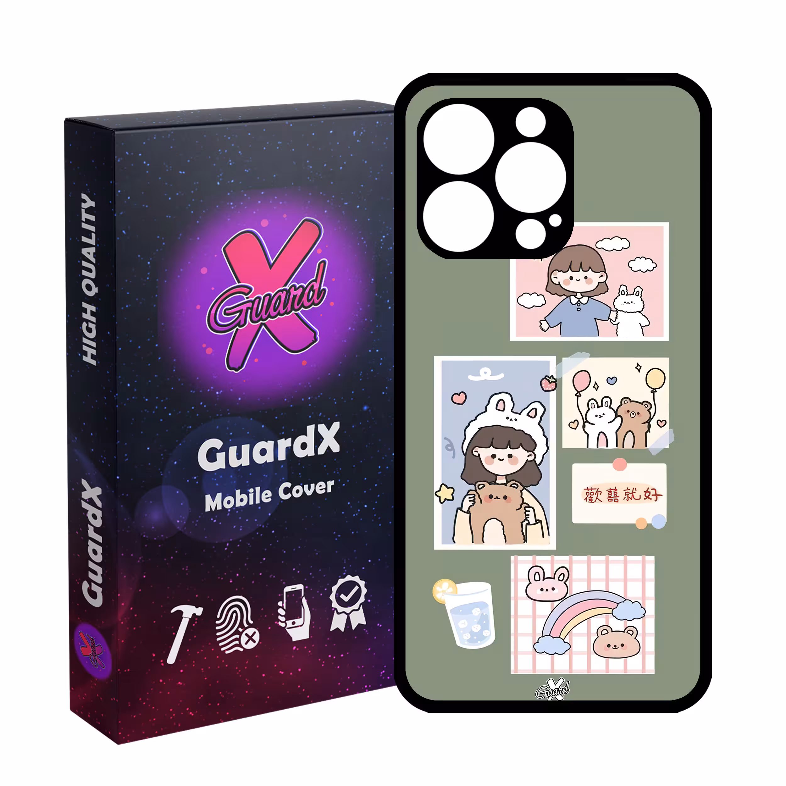 کاور گارد ایکس طرح Girl مدل Glass10514 مناسب برای گوشی موبایل اپل iPhone 13 Pro