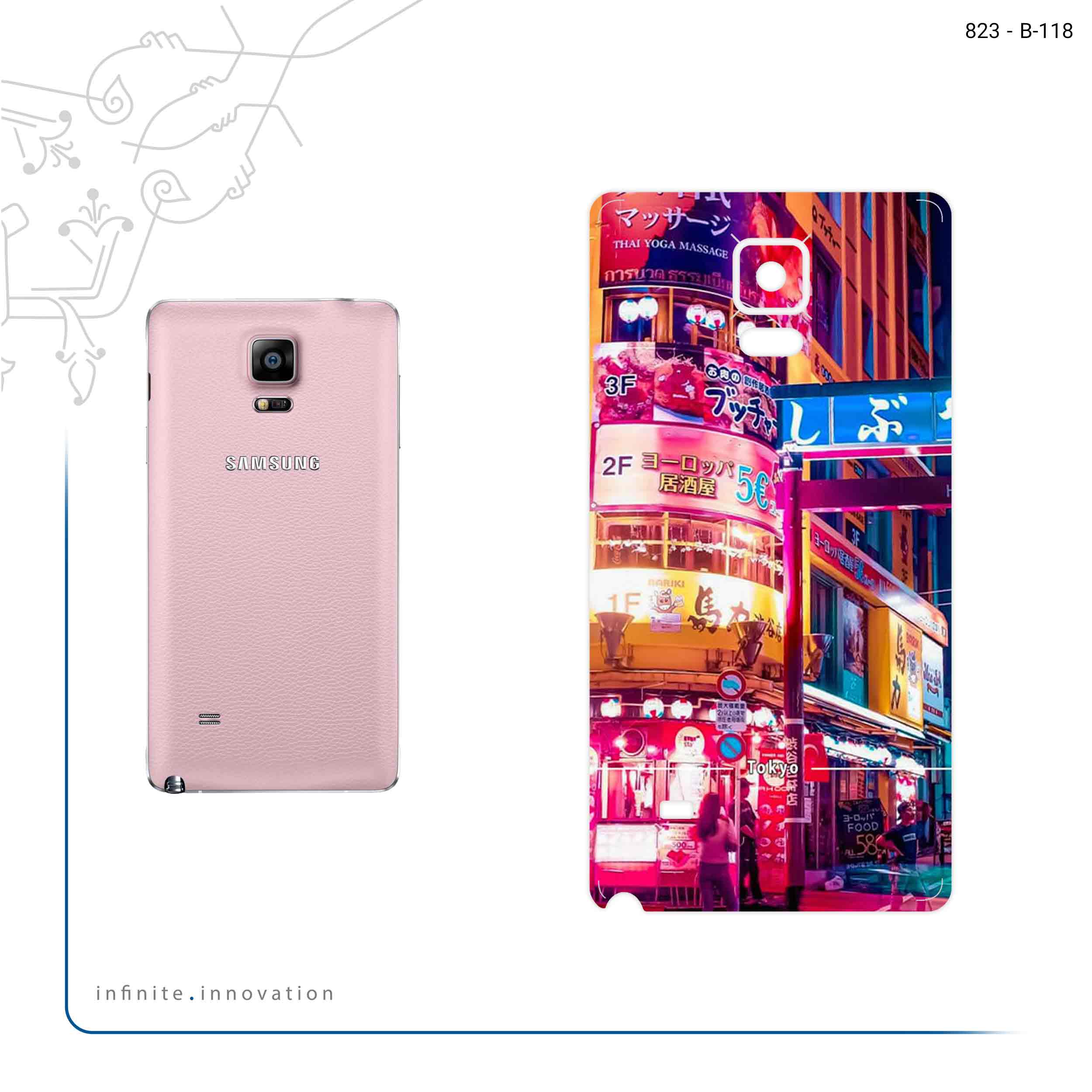 برچسب پوششی ماهوت مدل Tokyo City مناسب برای گوشی موبایل سامسونگ Galaxy Note 4