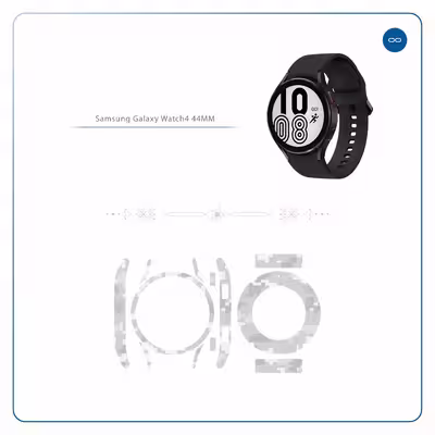برچسب ماهوت طرح Army Winter Pixel مناسب برای ساعت هوشمند سامسونگ Watch4 44mm